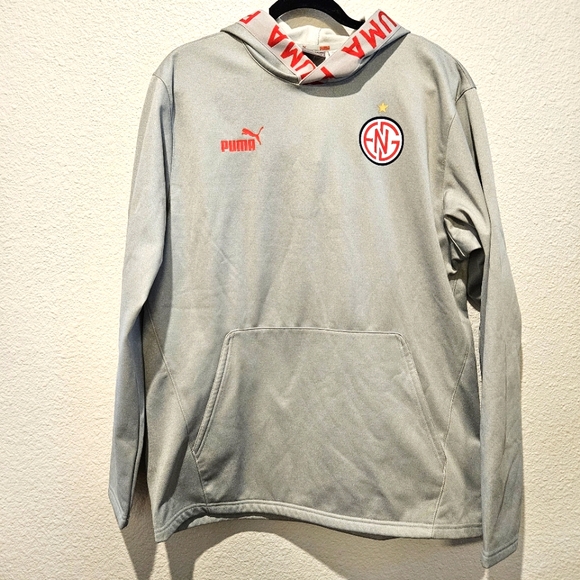 NWT Puma Men's England FTBLCore Fan Fleece Hoodie Sweatshirt Size Large - Picture 1 of 11